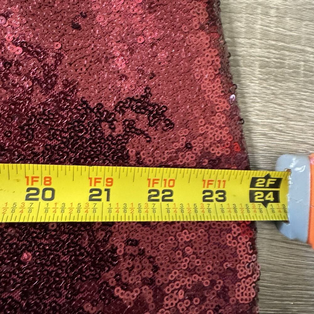 City Chic Burgundy Sequin Mini Dress Size 22 Sleeveless Cocktail Party Glam - Picture 15 of 16